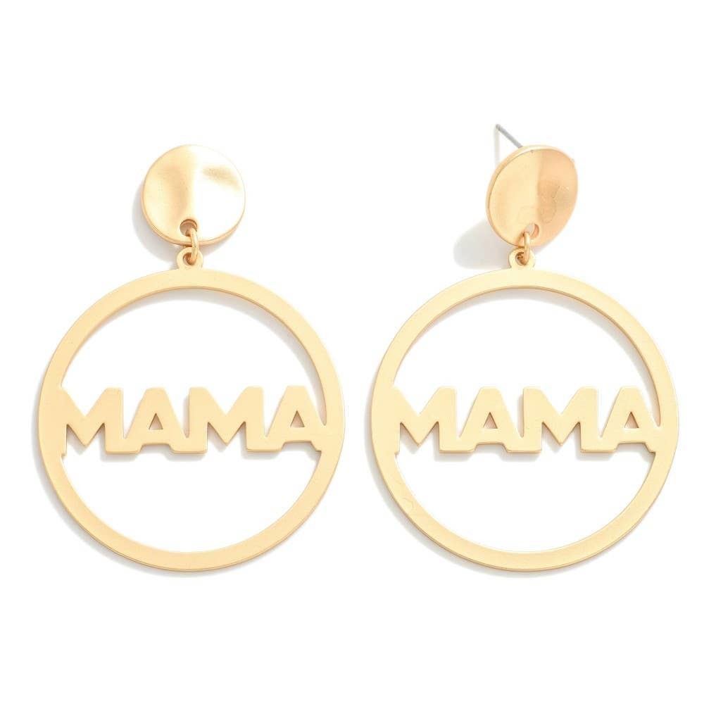 Bold Mama Circle Dangle Drop Statement Earrings